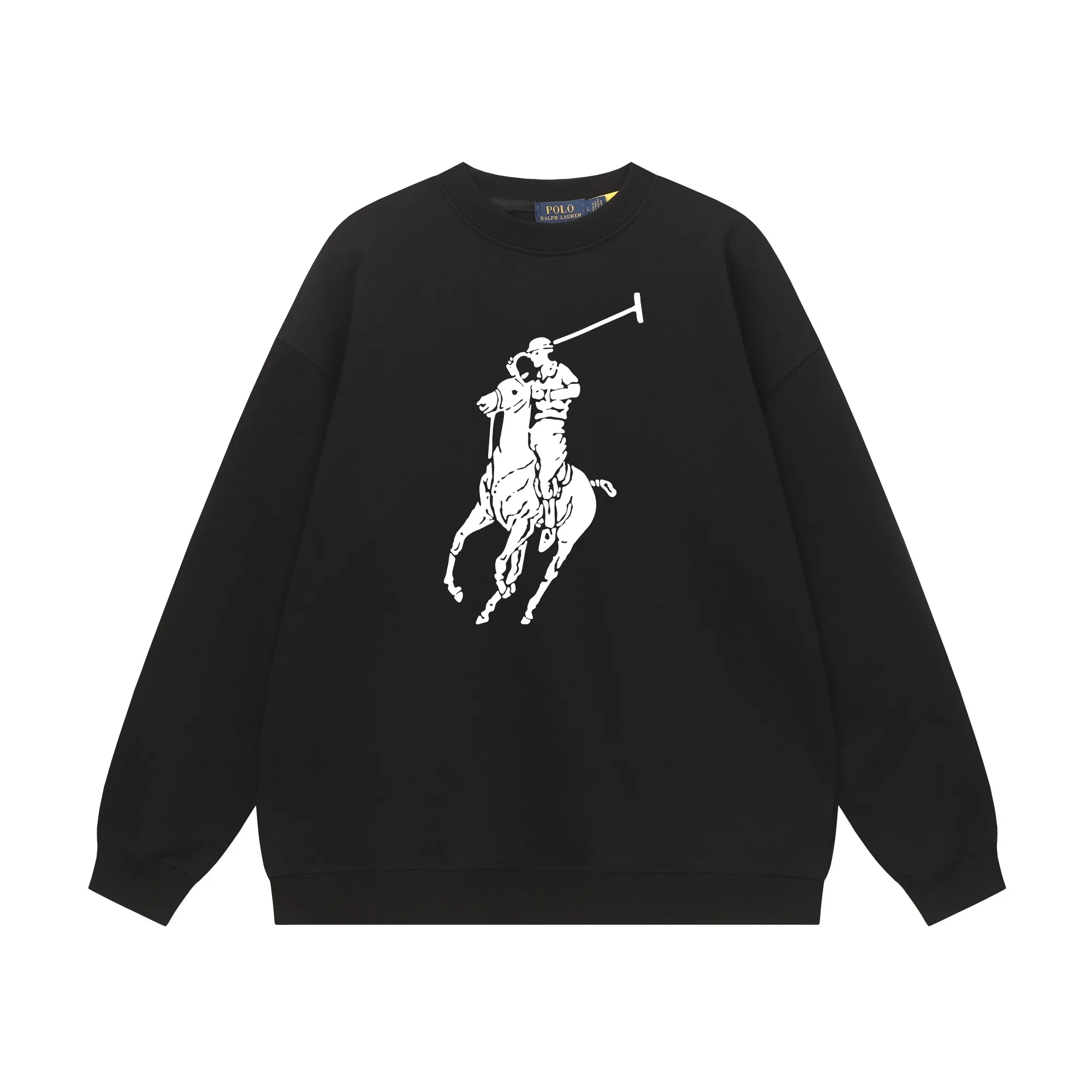 P200 Long-term stock] RalphLauren/Ralph Lauren 2025 autumn and winter new bear letter print 420g heavy large terry sweatshirt Ralph Lauren's age-reducing item, the coat fabric is made of 85% cotton ➕15% polyester, which not only retains the softness, comfort and breathability of cotton, but also adds the wear resistance and wrinkle resistance of polyester fiber, making the clothes more durable and easy to care for. Even in slightly cooler weather, you won't feel stuffy when wearing it. This kind of fabric has a natural crisp feel and is not easy to pill or deform. The bear on the chest is printed with English letters. It is full of color, full of three-dimensionality, and lifelike, adding a bit of liveliness and interest to the whole sweatshirt. There is no pressure to dress, regardless of age or gender. Complete accessories! Color: black, white, navy blue, light floral gray Size: M-L-XL-XXL